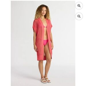 Time and Tru Coral Swim Cover-Up